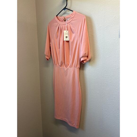 NWT Grace Karin Pleated High Neck Pencil Skirt Dress Size Medium - Picture 1 of 10